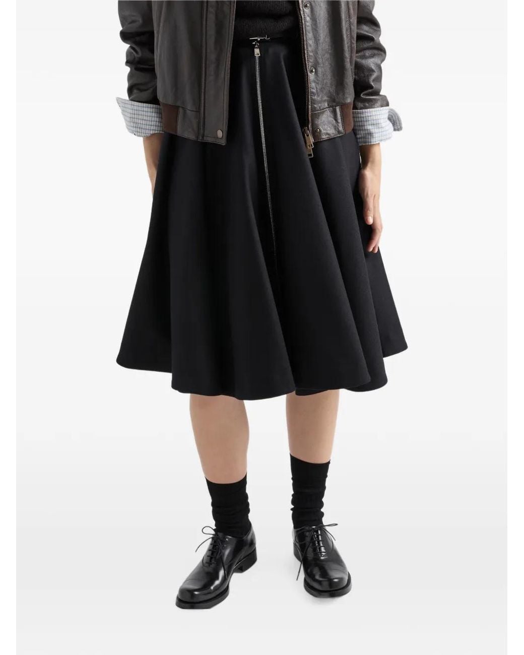 Prada Black Re-Wool Skirt