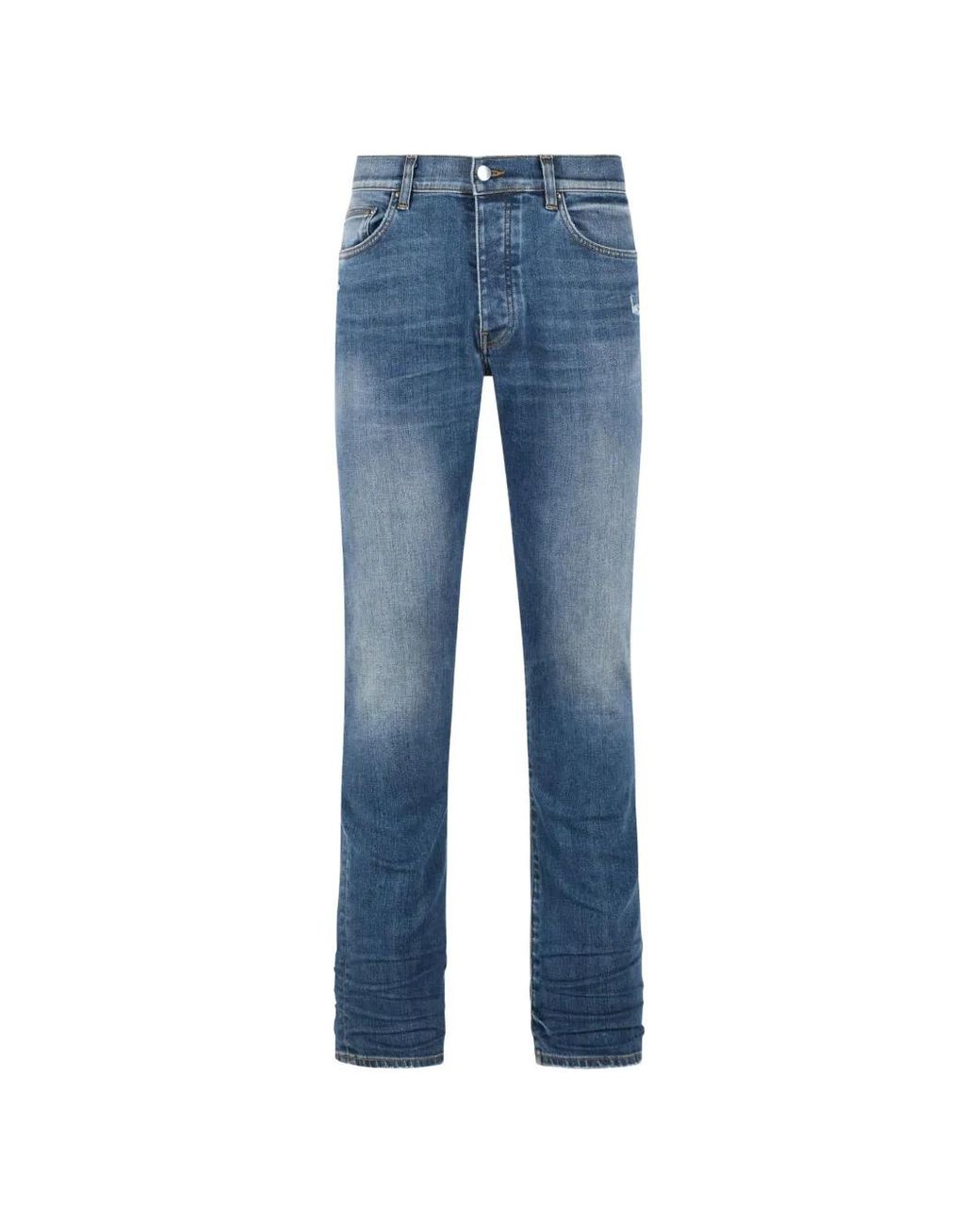 Amiri Blue Straight-Leg Jeans for men