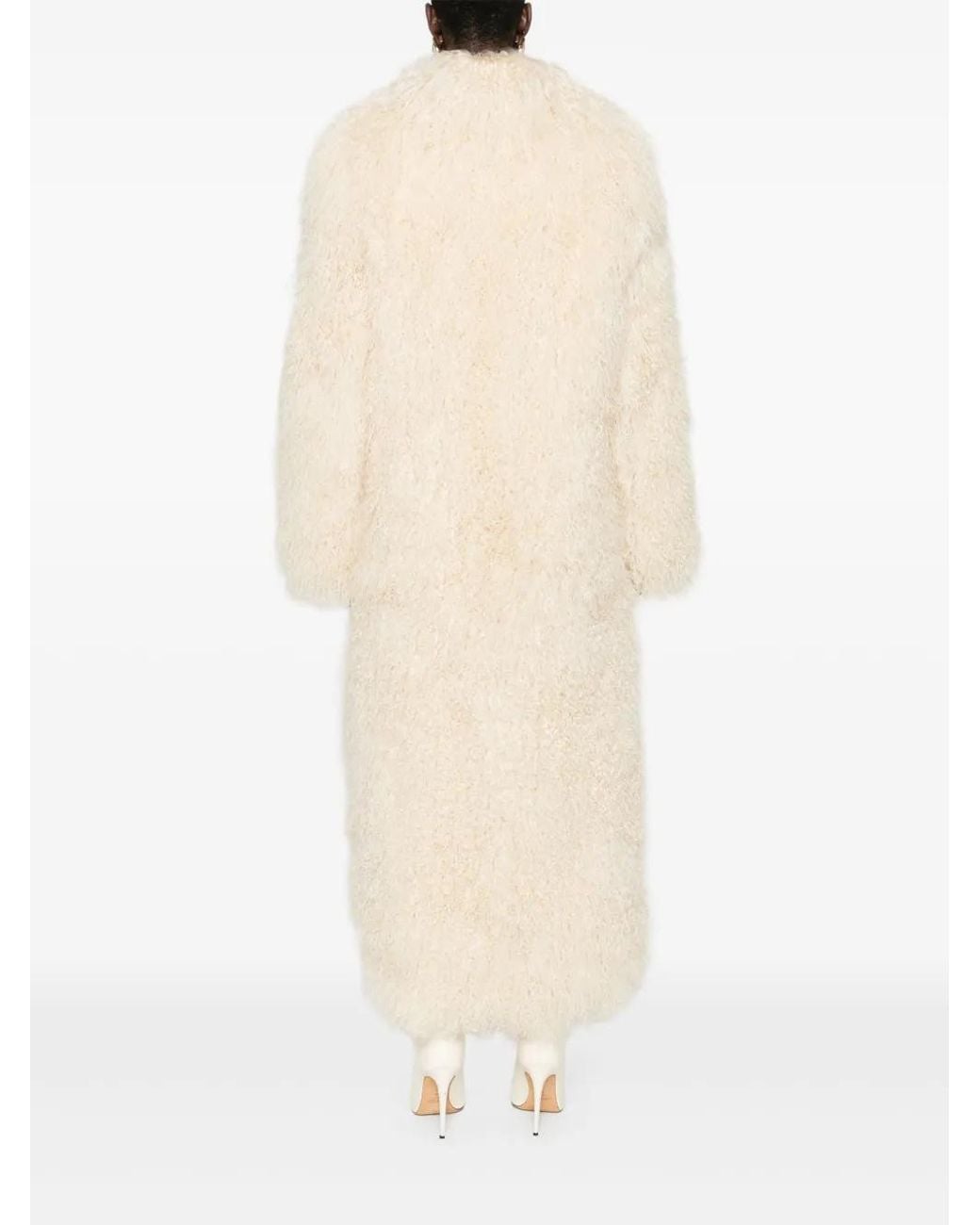 DUCIE Natural Faye Shearling Coat