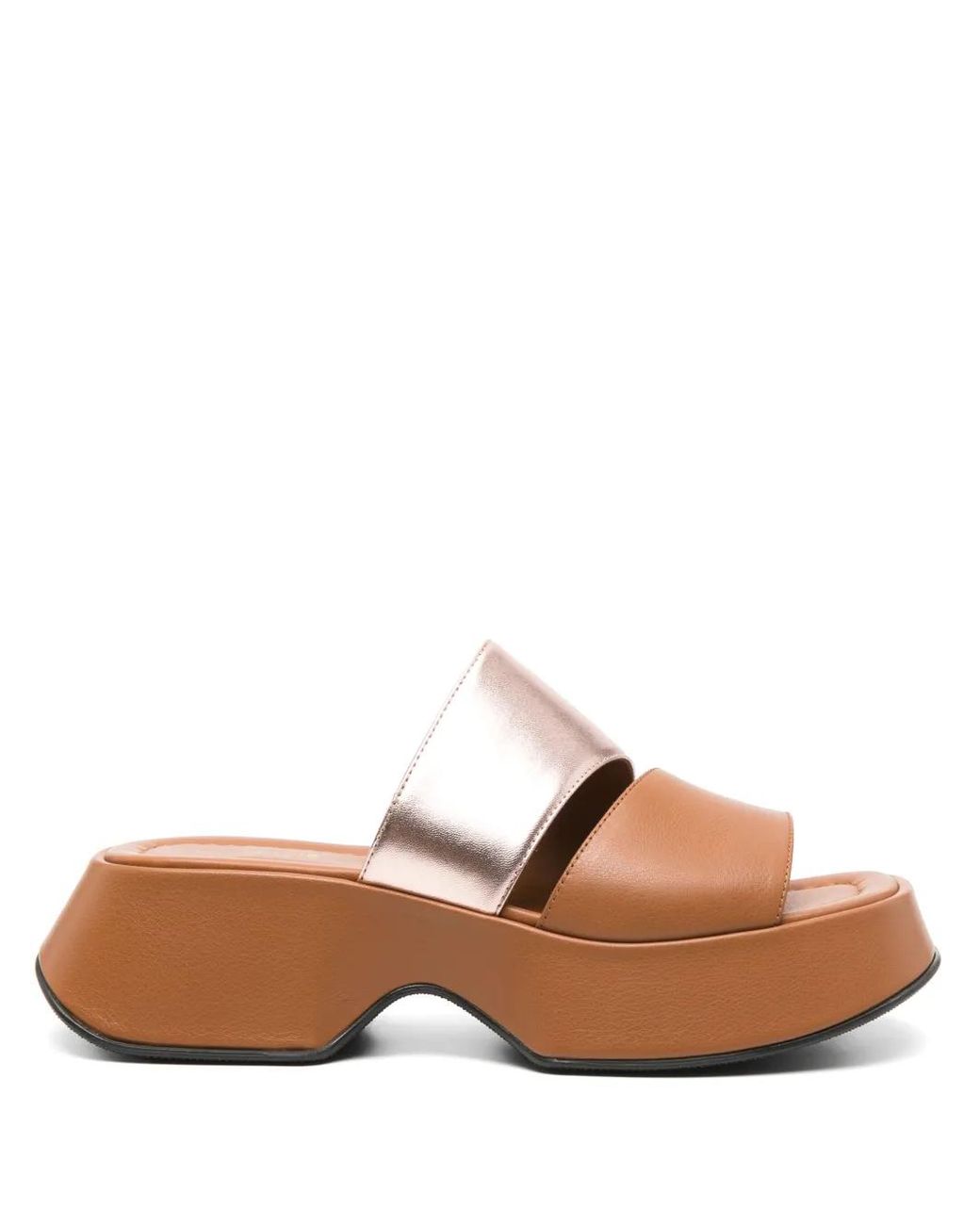 Vic Matié Brown 55Mm Leather Sandals
