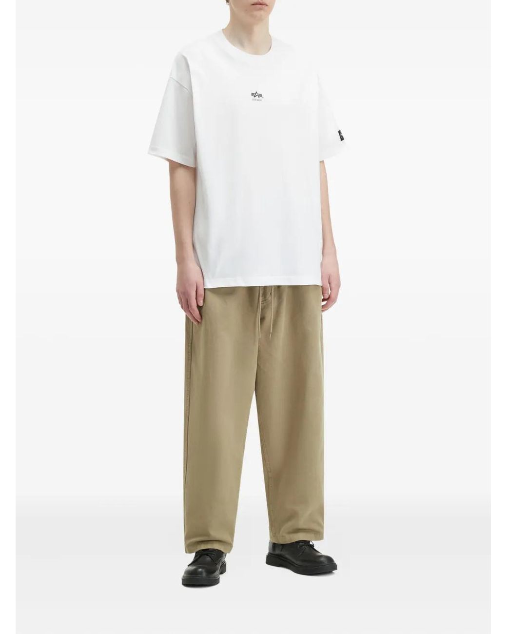 Alpha Industries Green Elasticated-Waist Trousers for men