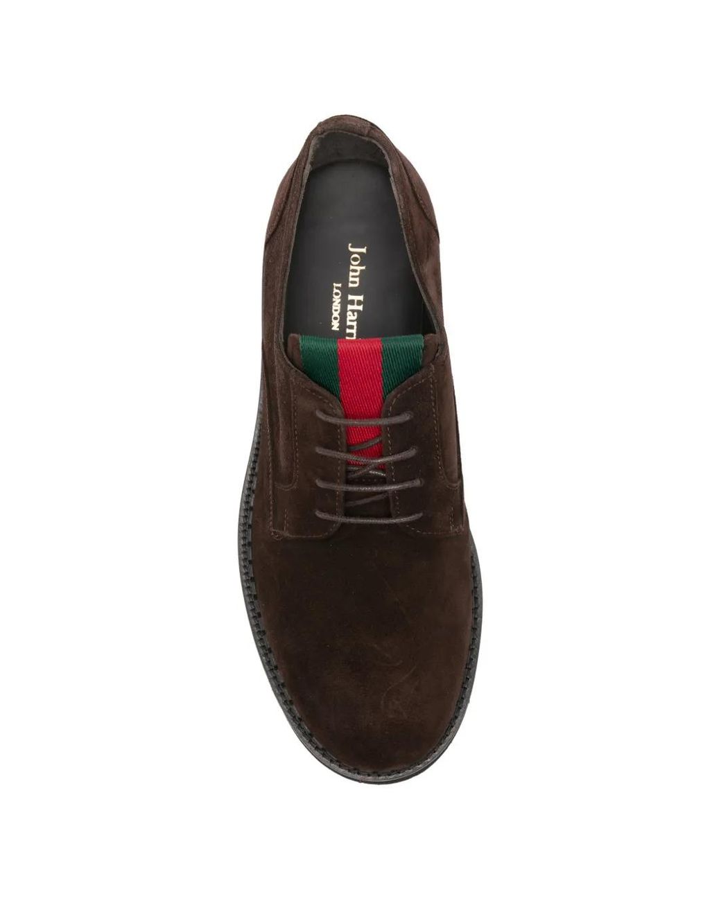 JOHN HARRISON Black Suede Derby Shoes for men
