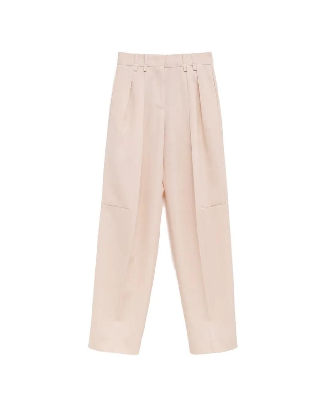 Jil Sander White Wool Gabardine Trousers
