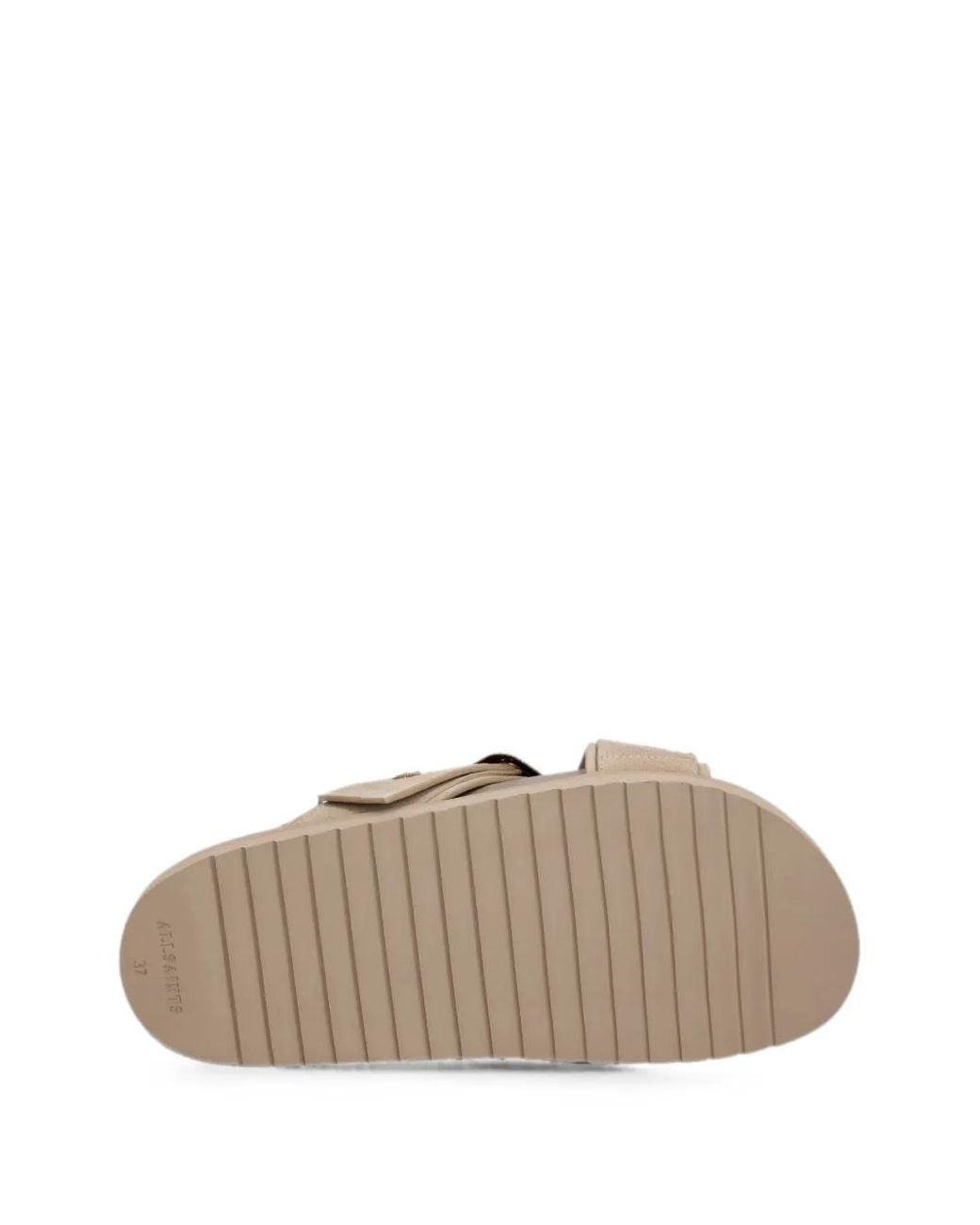 AllSaints Brown Suki Eyelet-Embellished Crossover Sandals