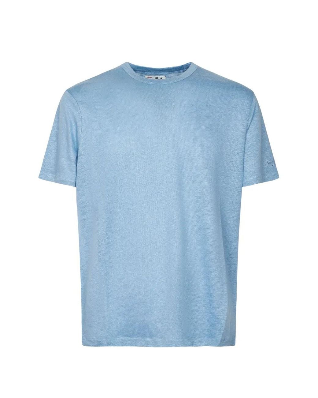 Mc2 Saint Barth Blue T-Shirt Ecstasea En Lin for men