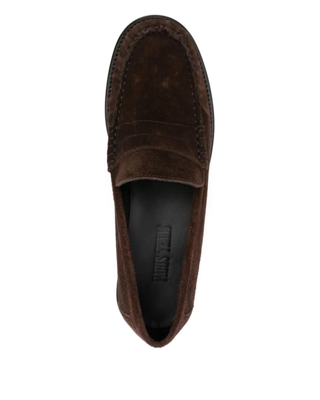 Paris Texas Brown Penny-Strap Suede Loafers