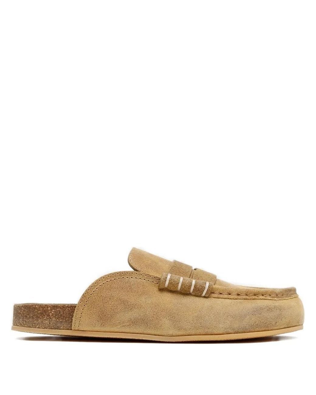 J.W. Anderson Brown Stitch-Detail Mules for men