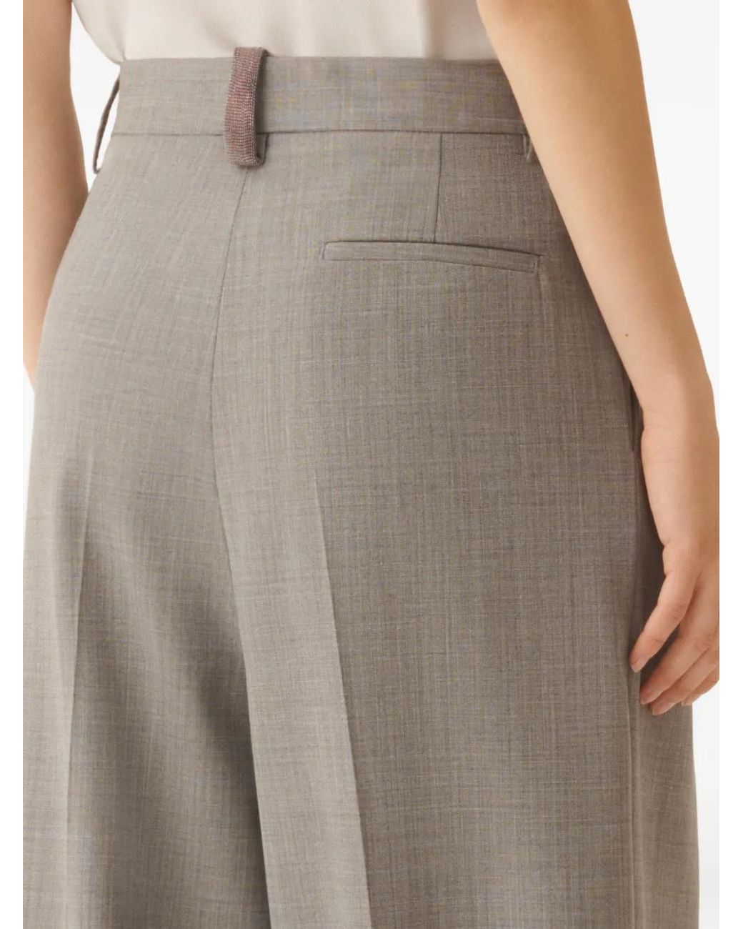 Fabiana Filippi Gray Pleated Tailored Trousers