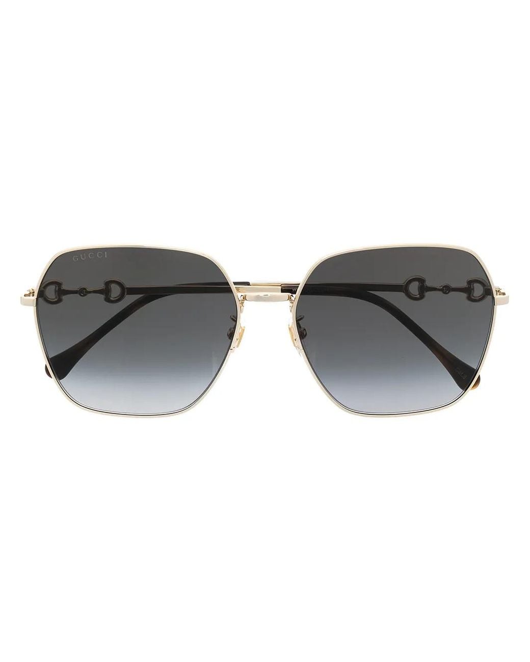 Gucci Gray Square-Frame Sunglasses
