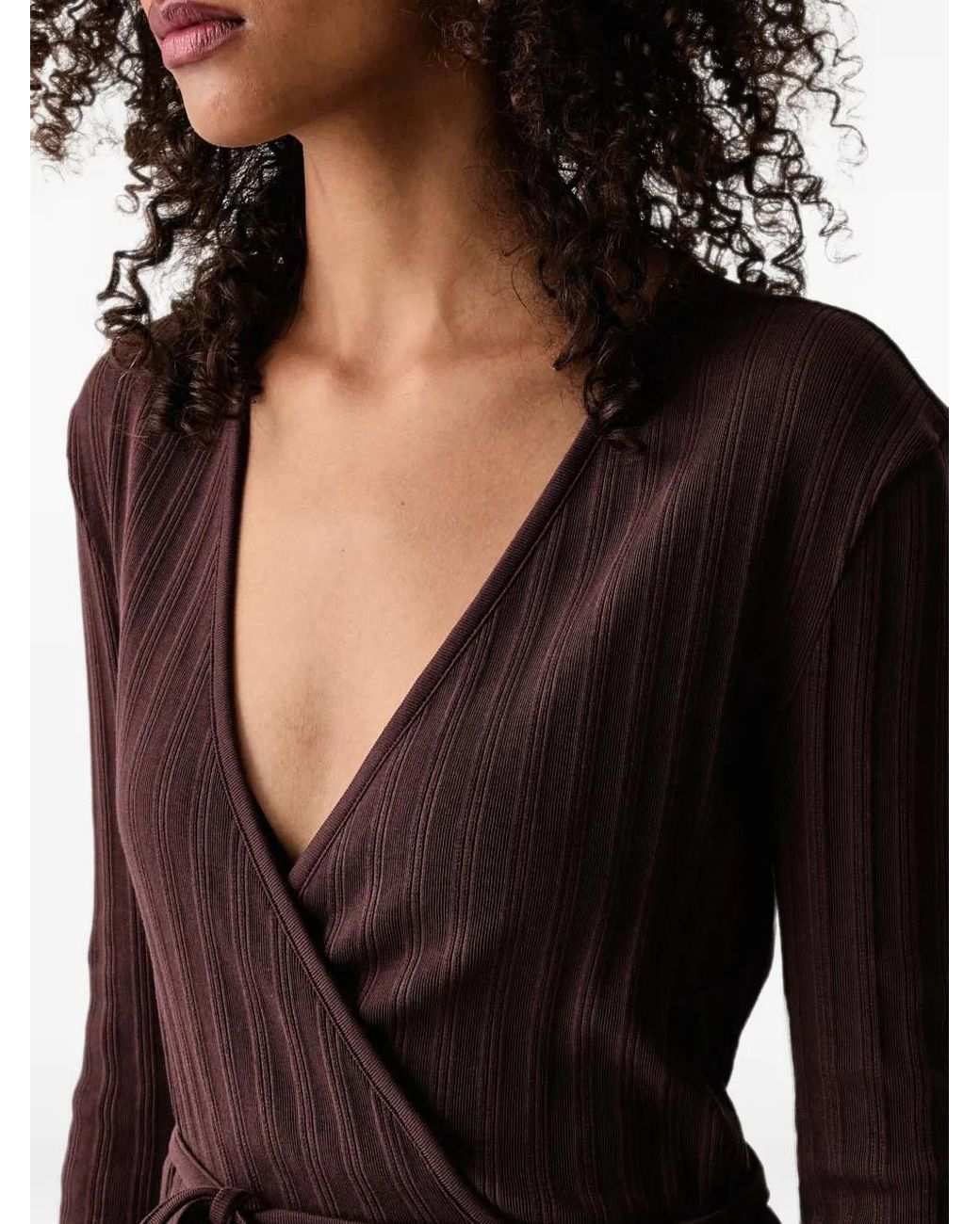 Marc O' Polo Black Ribbed Wrap Sweater