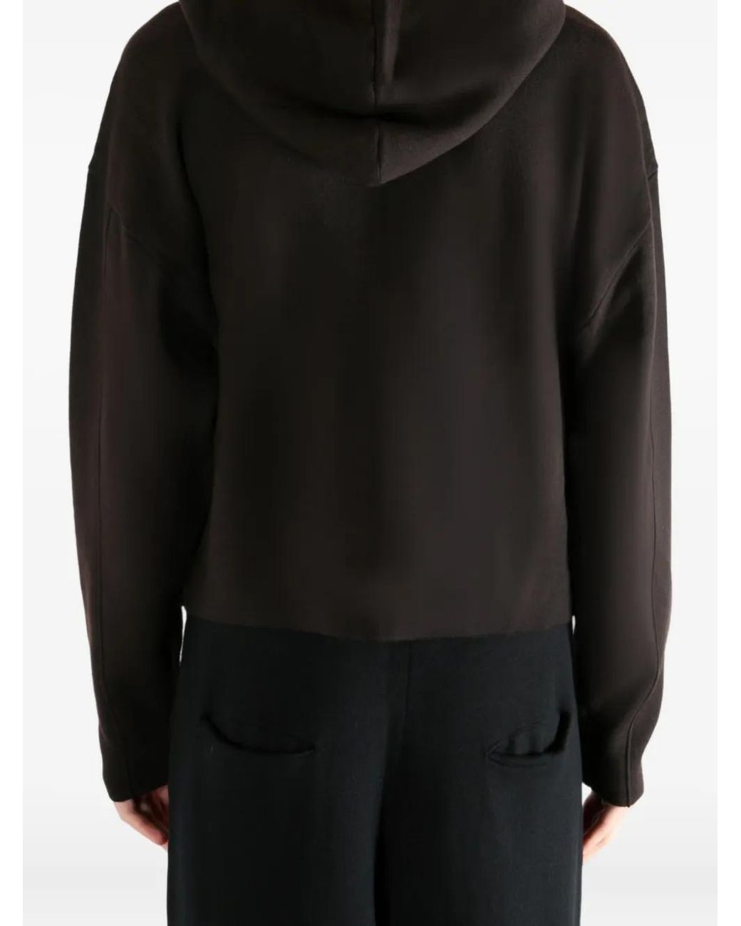 Omar Afridi Zip-Up Wool Hoodie in Black for Men | Lyst