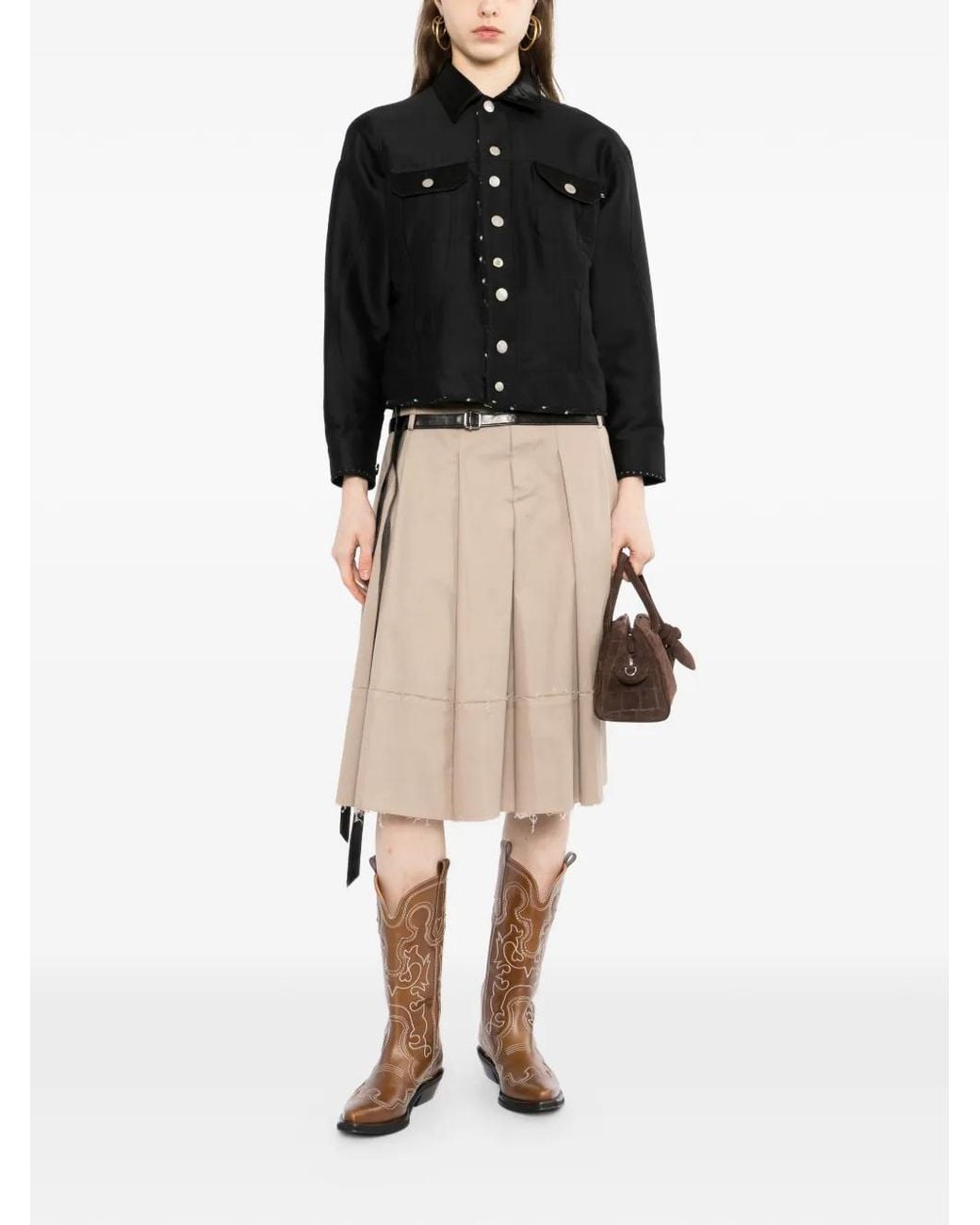 Undercover Black Printed-Hem Jacket