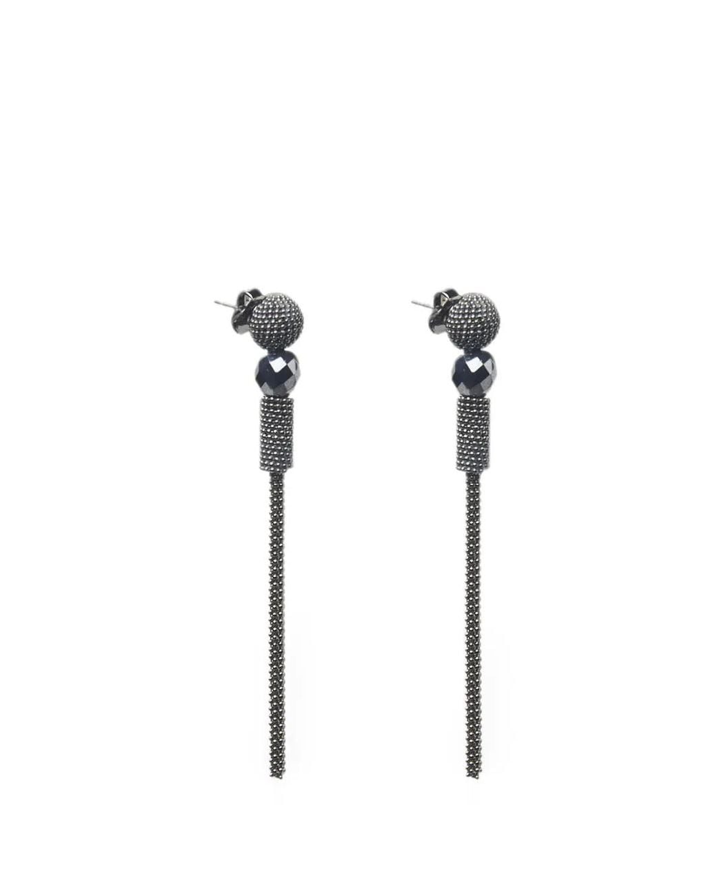 Peserico Blue Beaded Drop Earrings