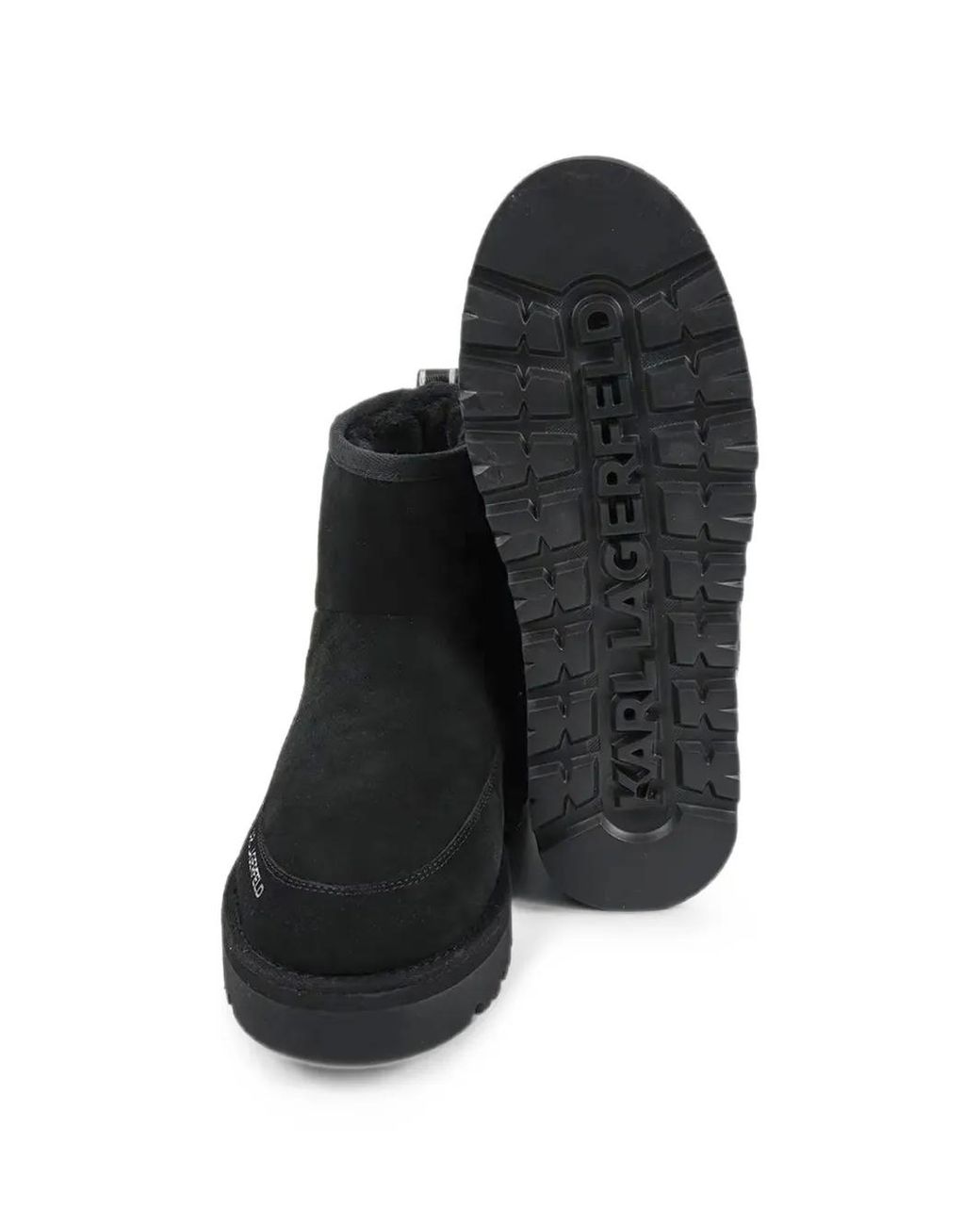 Karl Lagerfeld Black Thermo Platform Slip-Ons for men