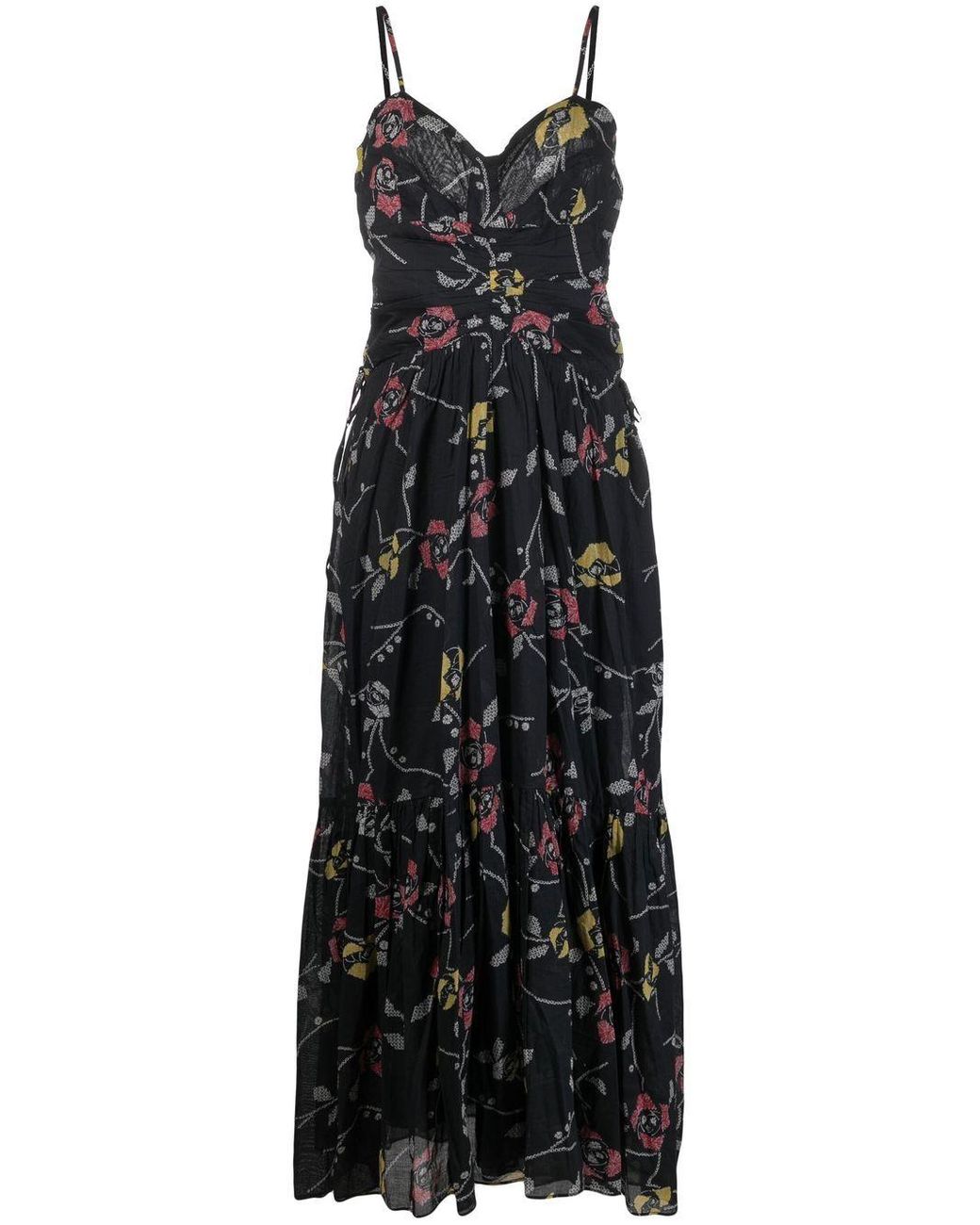 Étoile Isabel Marant Giana Floral-print Dress in Black | Lyst