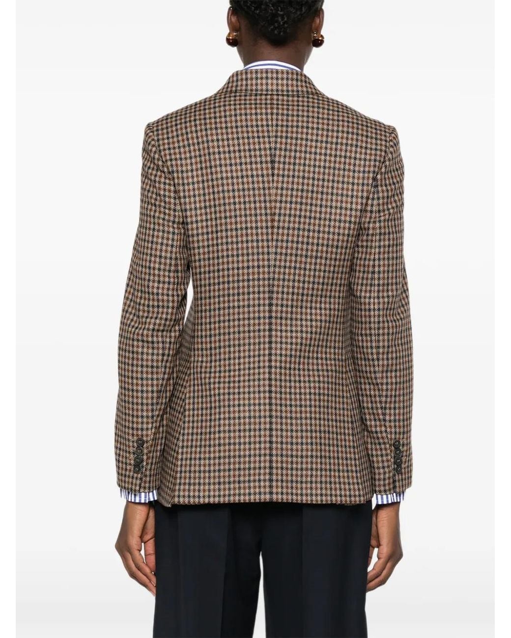 Max Mara Brown Blazer À Boutonnière Croisée