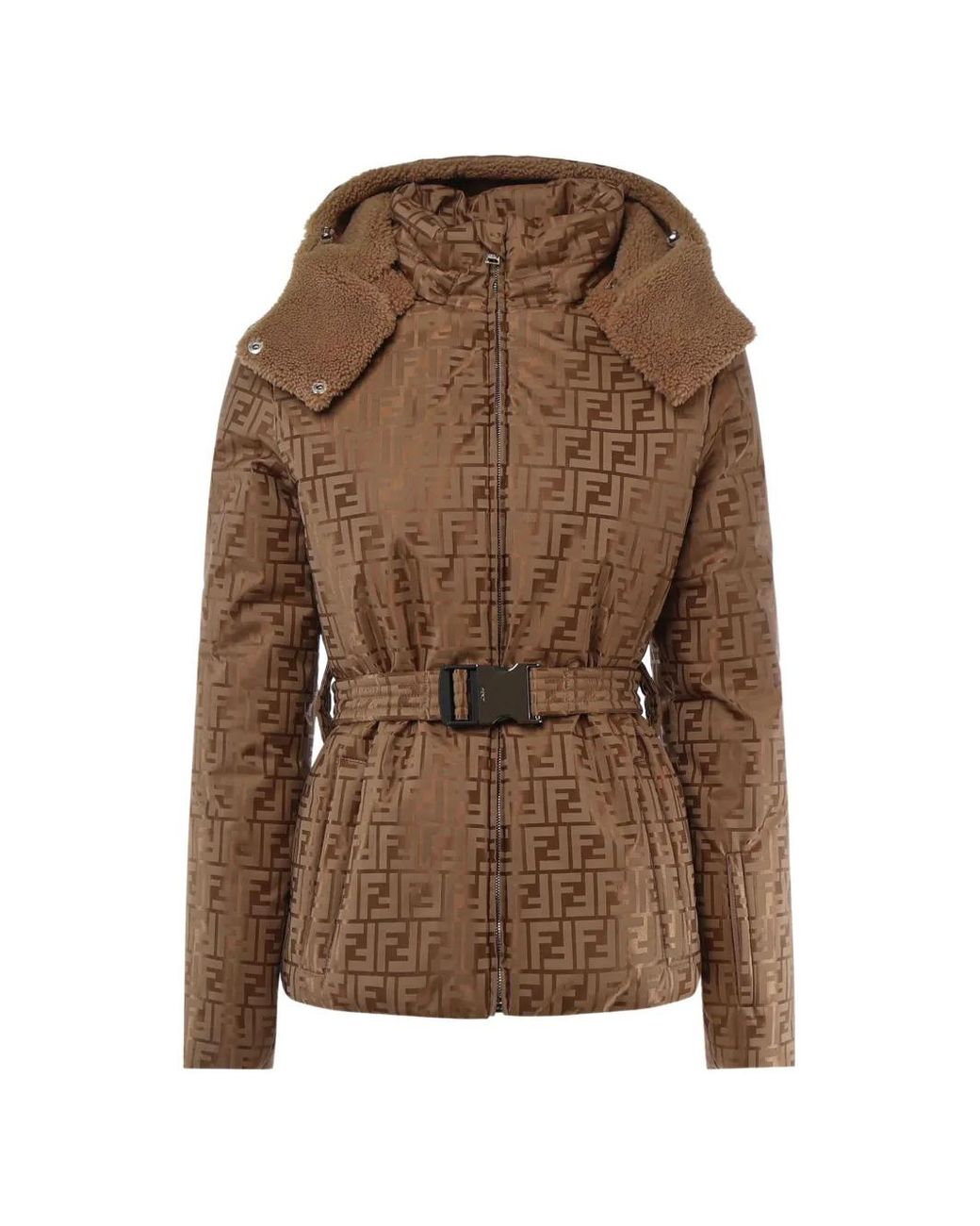 Giacca Con Monogramma di Fendi in Brown