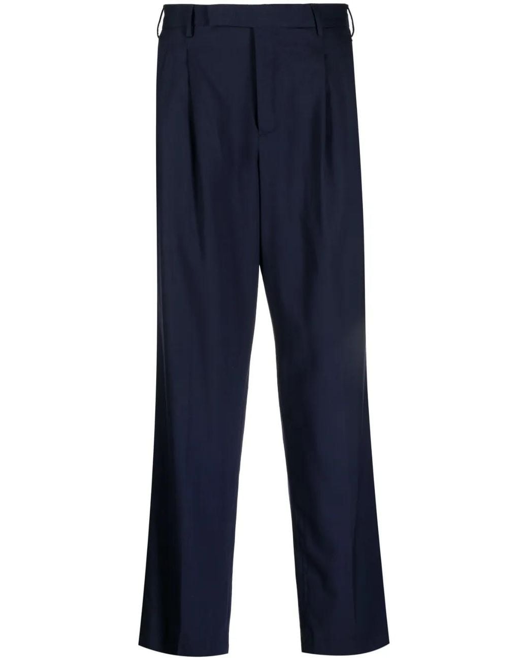 PT Torino Blue Relaxed-Fit Tailored Trousers for men