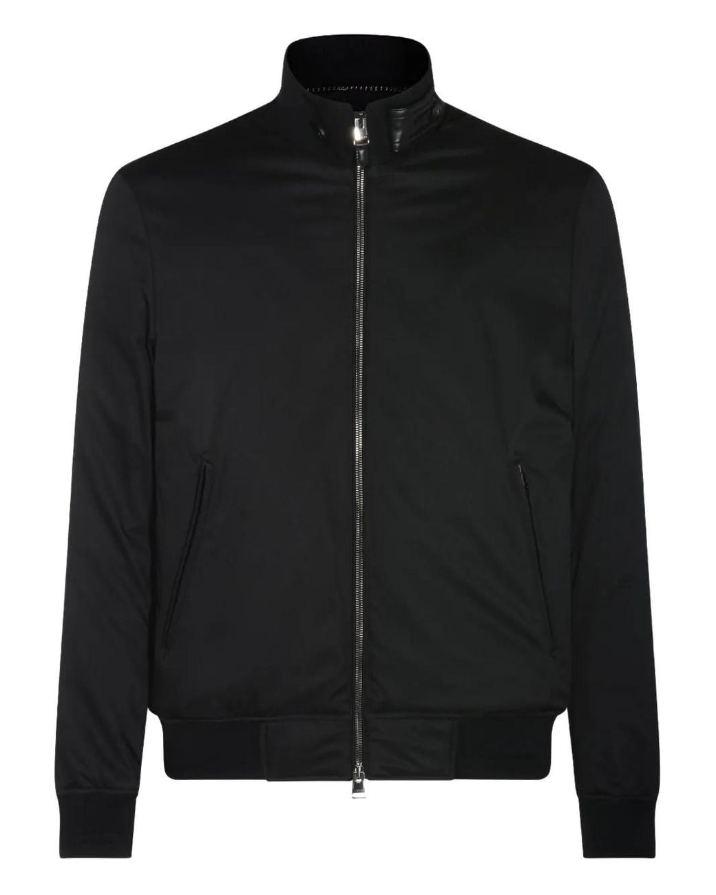 Canali Black Zip-Up Jacket for men
