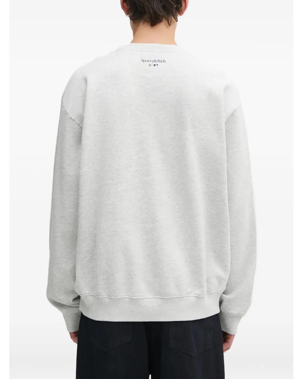 Sporty & Rich Gray Graphic-Print Sweatshirt