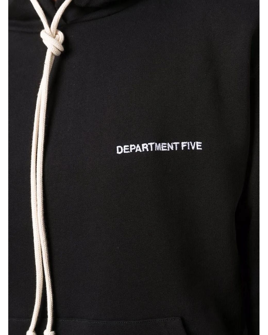 Department 5 Black Logo-Print Cotton Hoodie