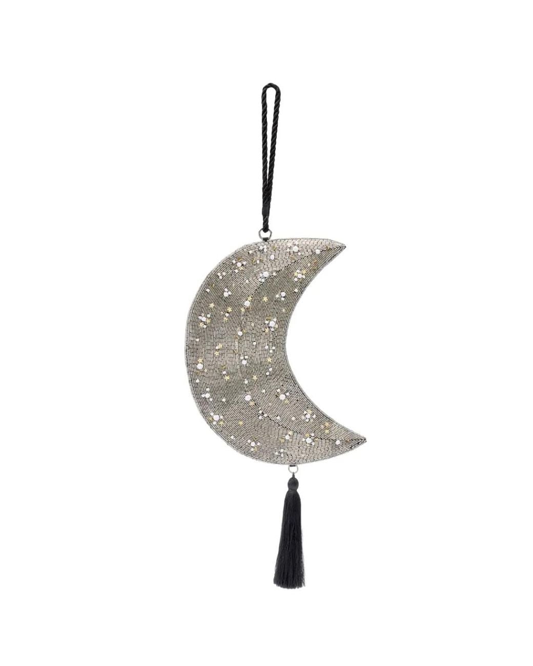 Simon Miller White Beaded Crescent Wristlet Bag