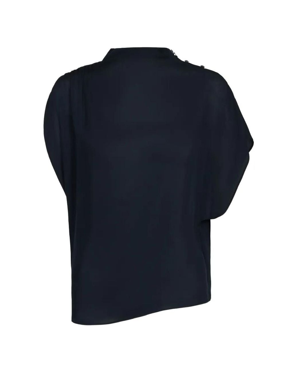 Blusa Wish You Will Drapeada Twp de color Blue