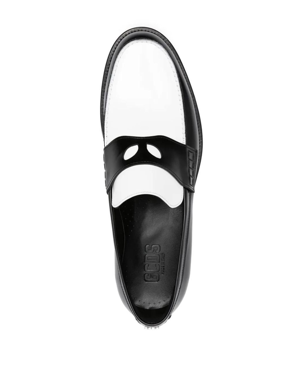 Gcds Black Wirdo Two-Tone Design Loafers