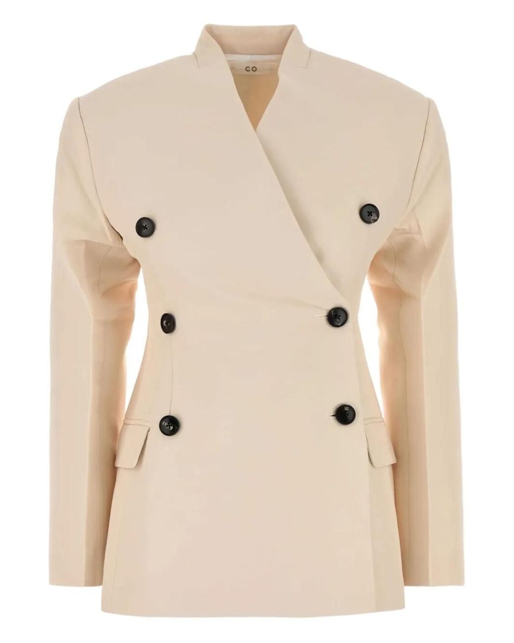 Co. Natural Double-Breasted Blazer
