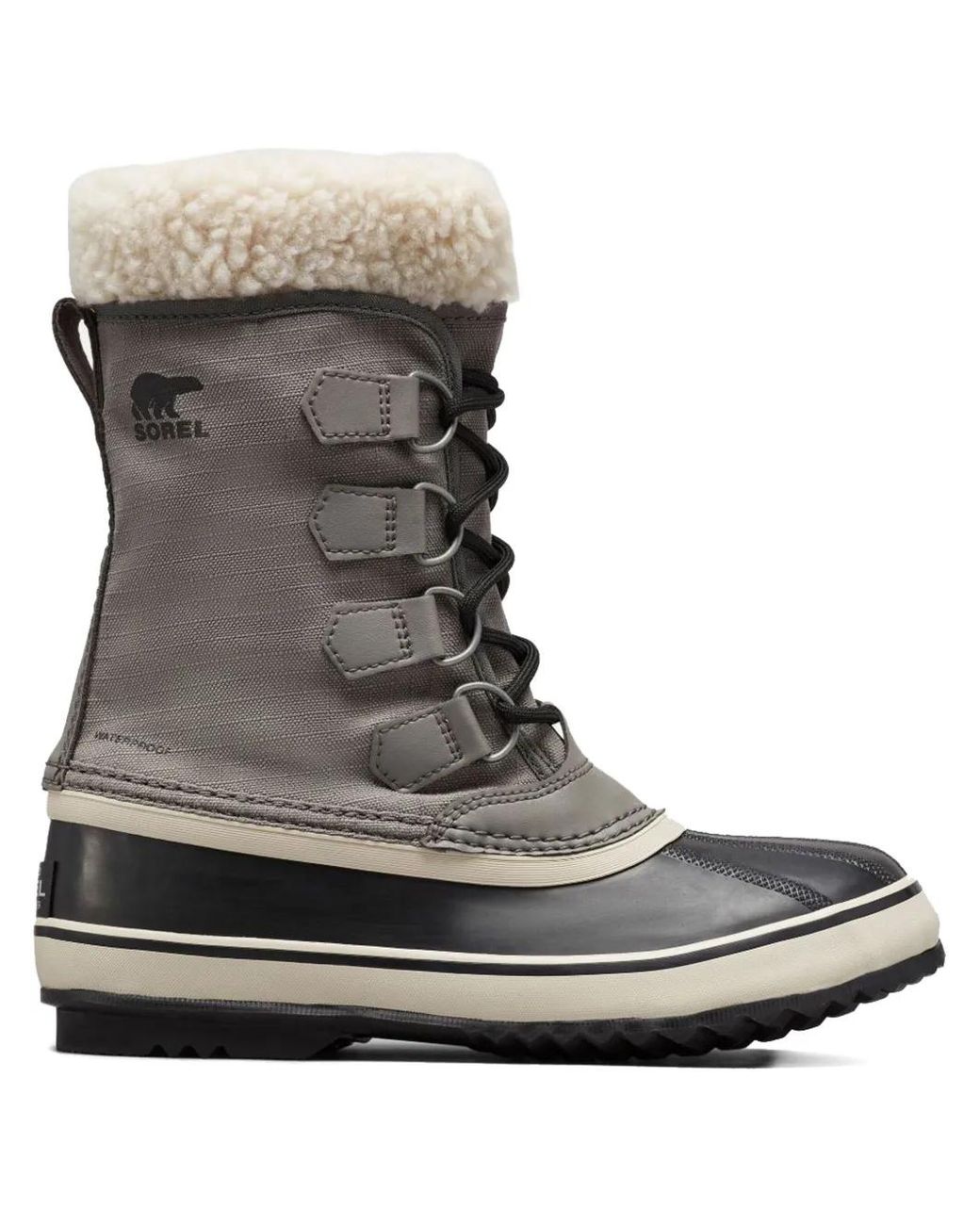 Sorel Black Wasserdichte Stiefel mit Shearling-Futter
