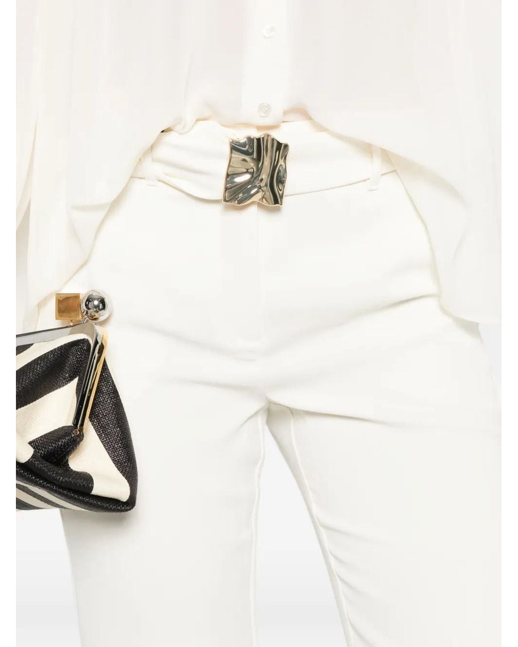 Marella White Telica Trousers