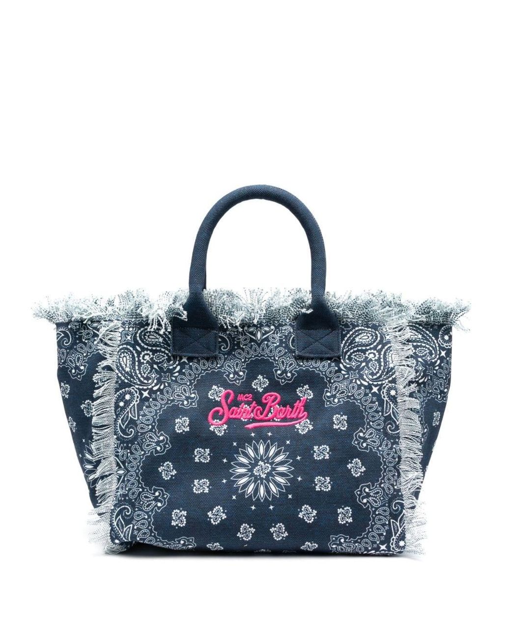 Mc2 Saint Barth Bandana-print Denim Beach Bag in Blue | Lyst