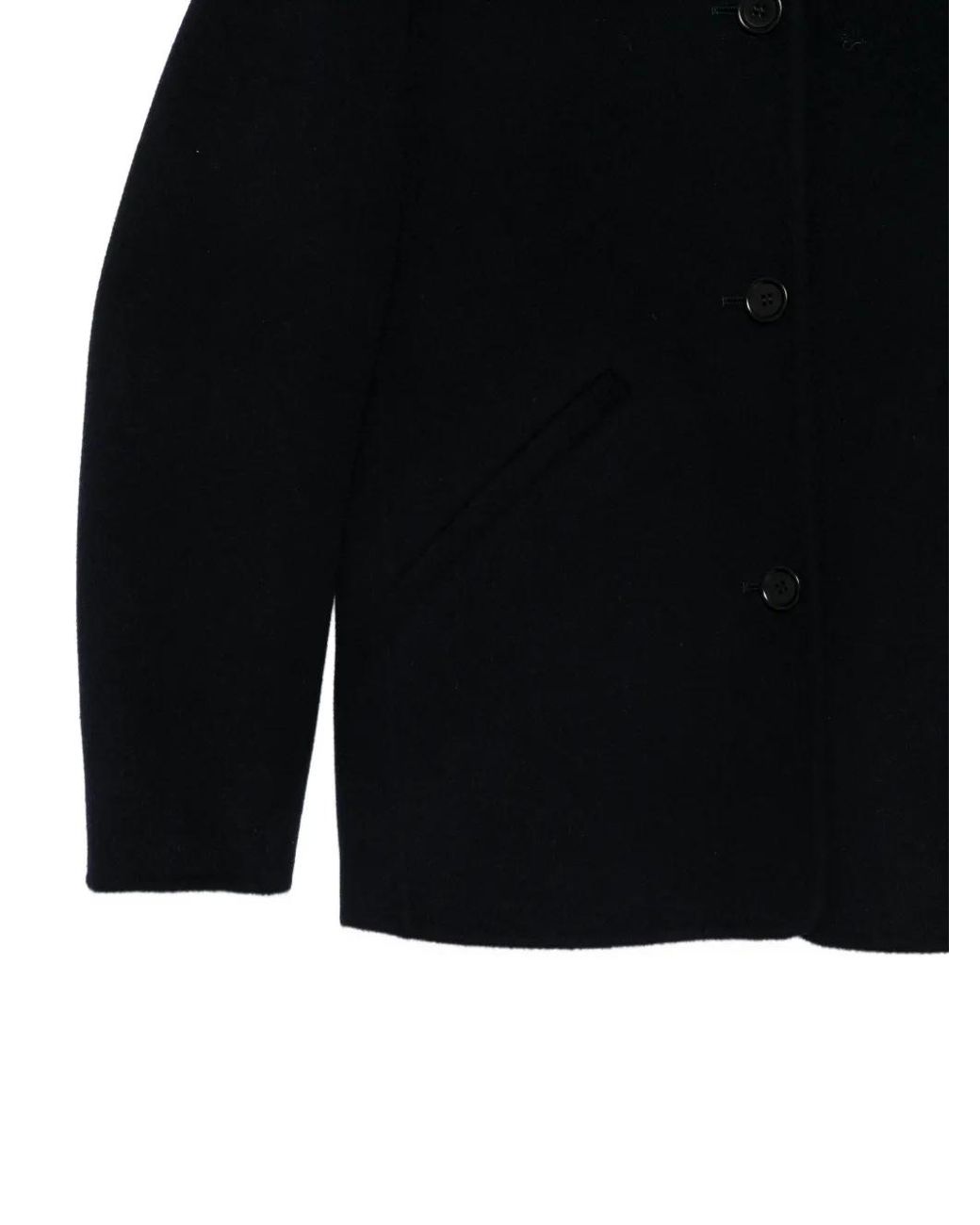 Aspesi Black Button-Up High-Neck Jacket