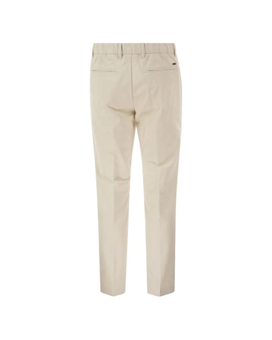 Herno Natural Drawstring Tapered Trousers for men