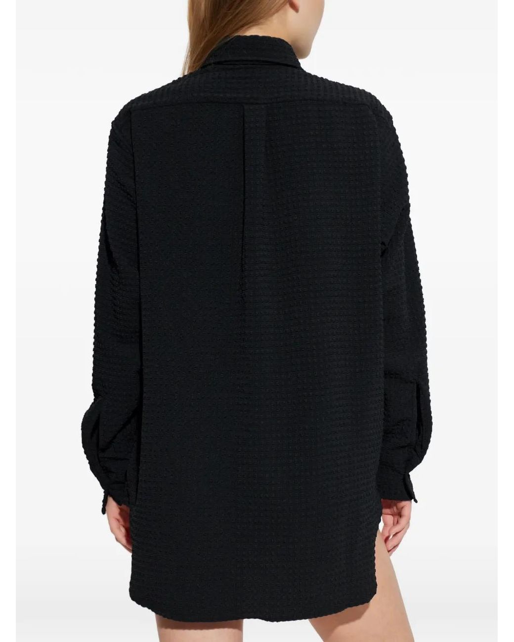 Hunza G Blue Oversized Seersucker Shirt