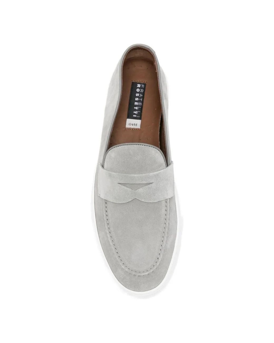 Fratelli Rossetti White Suede Penny Loafers for men
