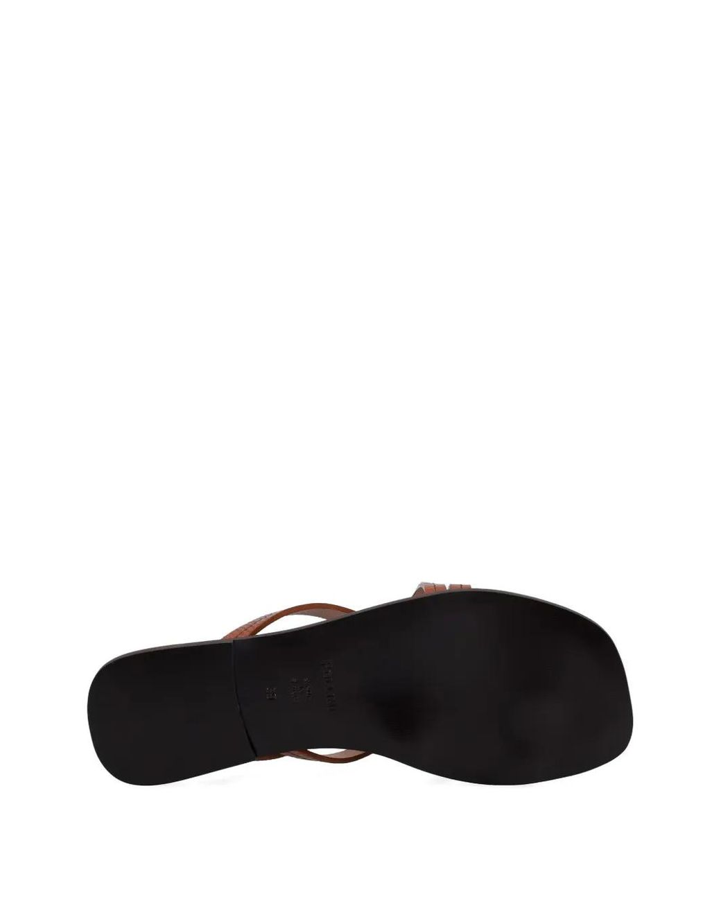 Pollini Brown Claquettes À Effet Grainé