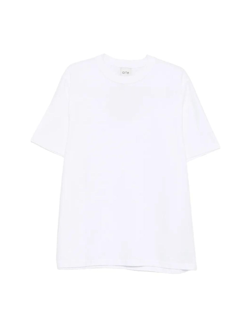 Arte' White Print-Detail Short-Sleeve T-Shirt for men