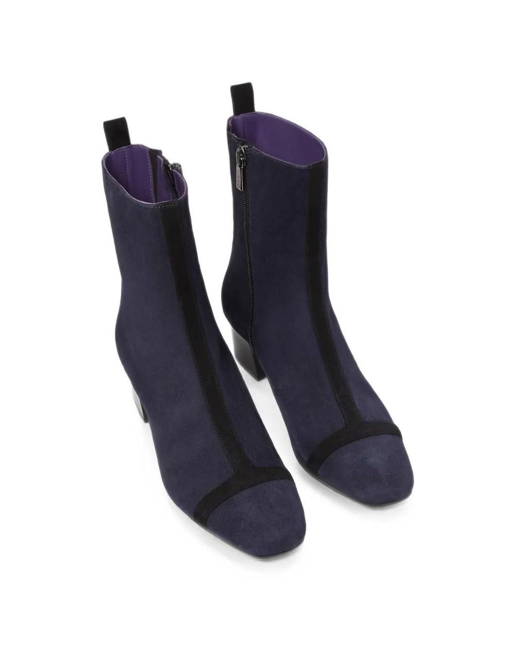 CAREL PARIS Blue Bottines Audrey En Daim À Empiècements