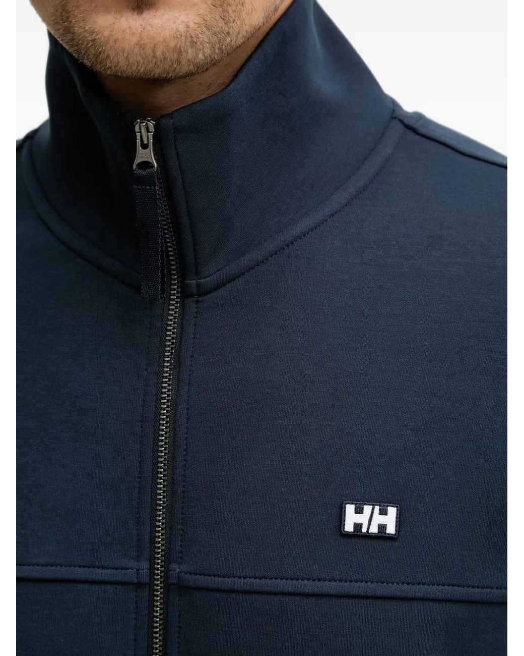 Helly Hansen Blue Koster Logo-Patch Zip-Up Jacket for men