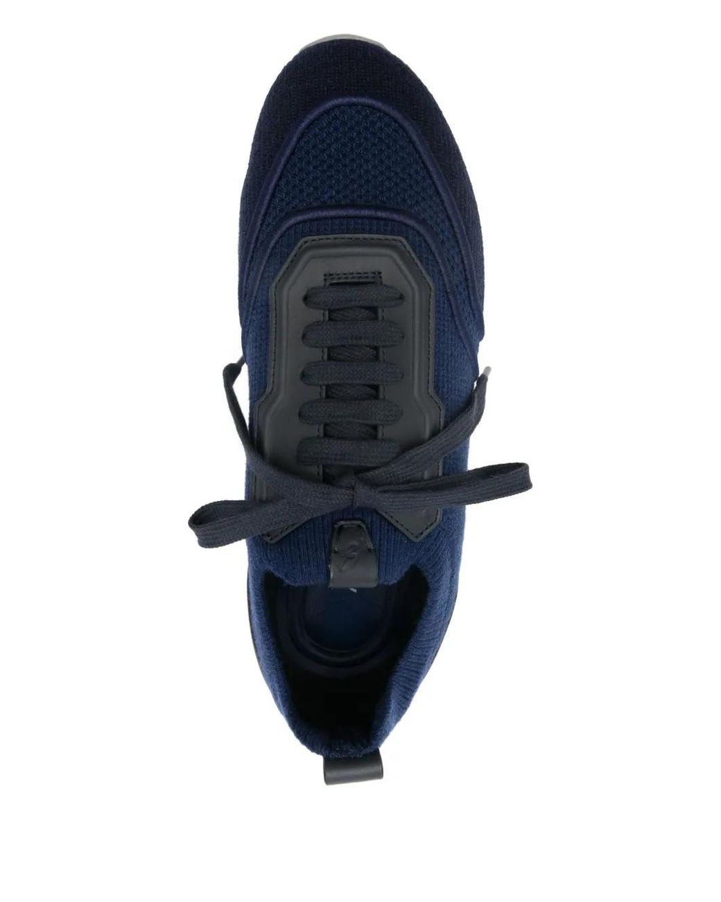 Brioni Blue Lace-Up Panelled Sneakers for men