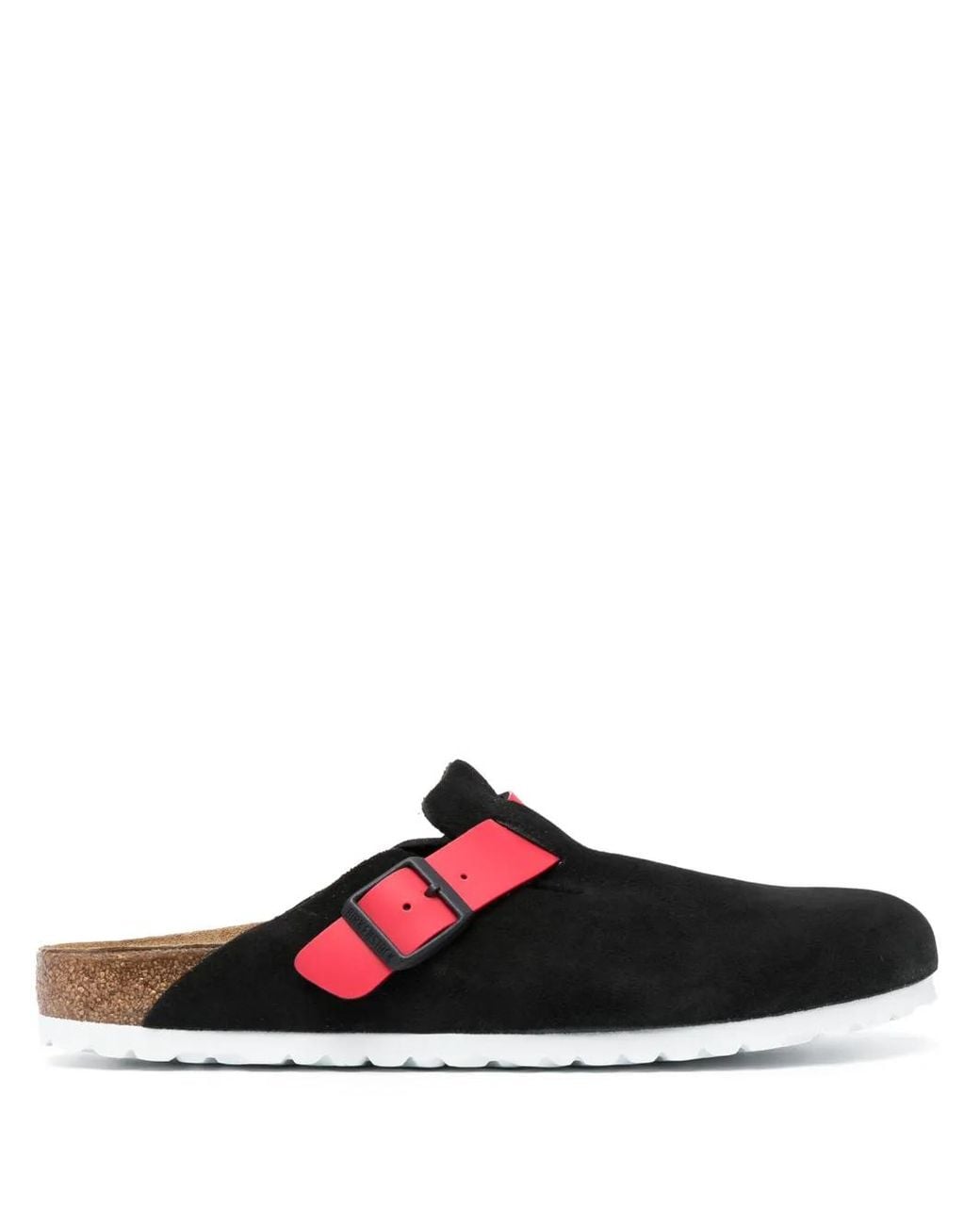 Birkenstock Black 1774 Boston Suede Sandals for men