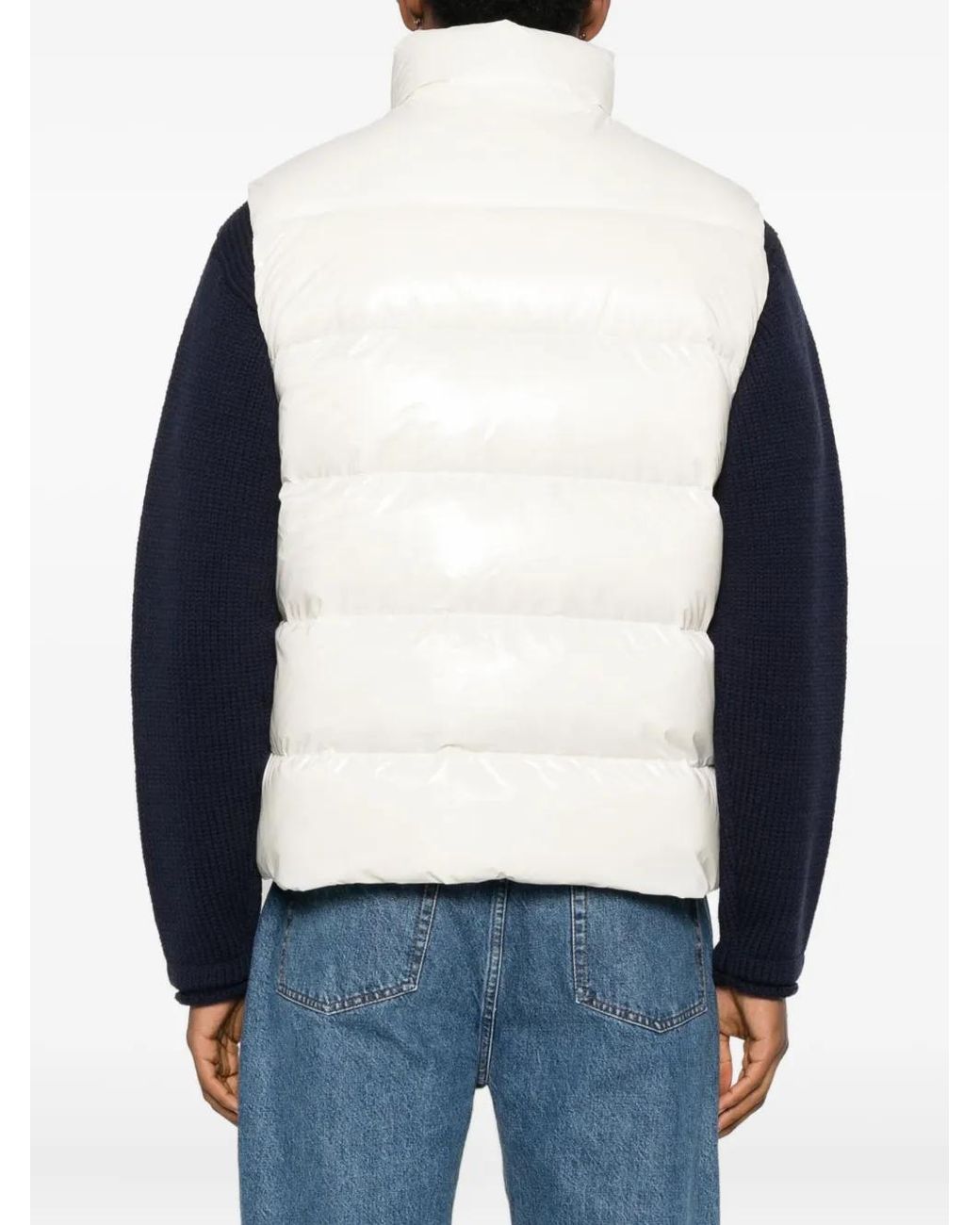 Pyrenex White Logo-Patch Gilet