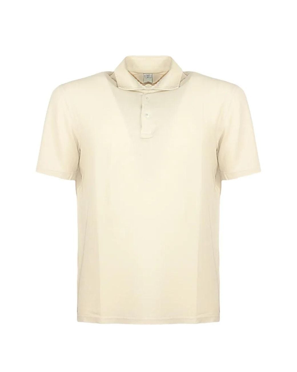 Fedeli Natural Buttoned Polo Shirt for men