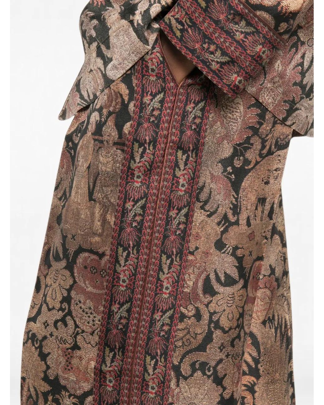 Pierre Louis Mascia Brown Floral-Print Trousers