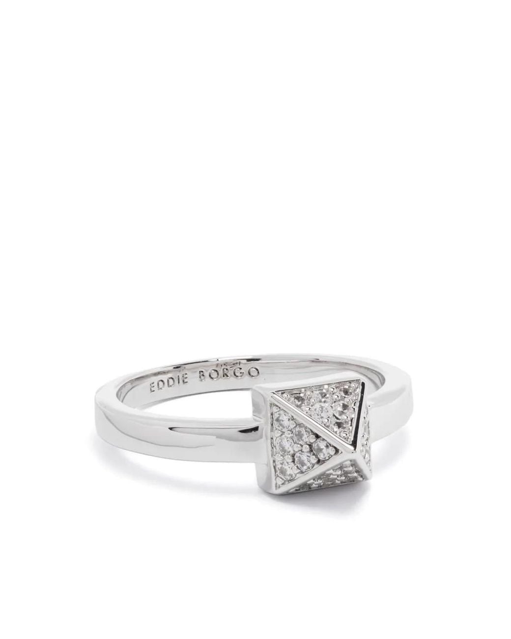 Eddie Borgo White Pavé Pyramid Ring