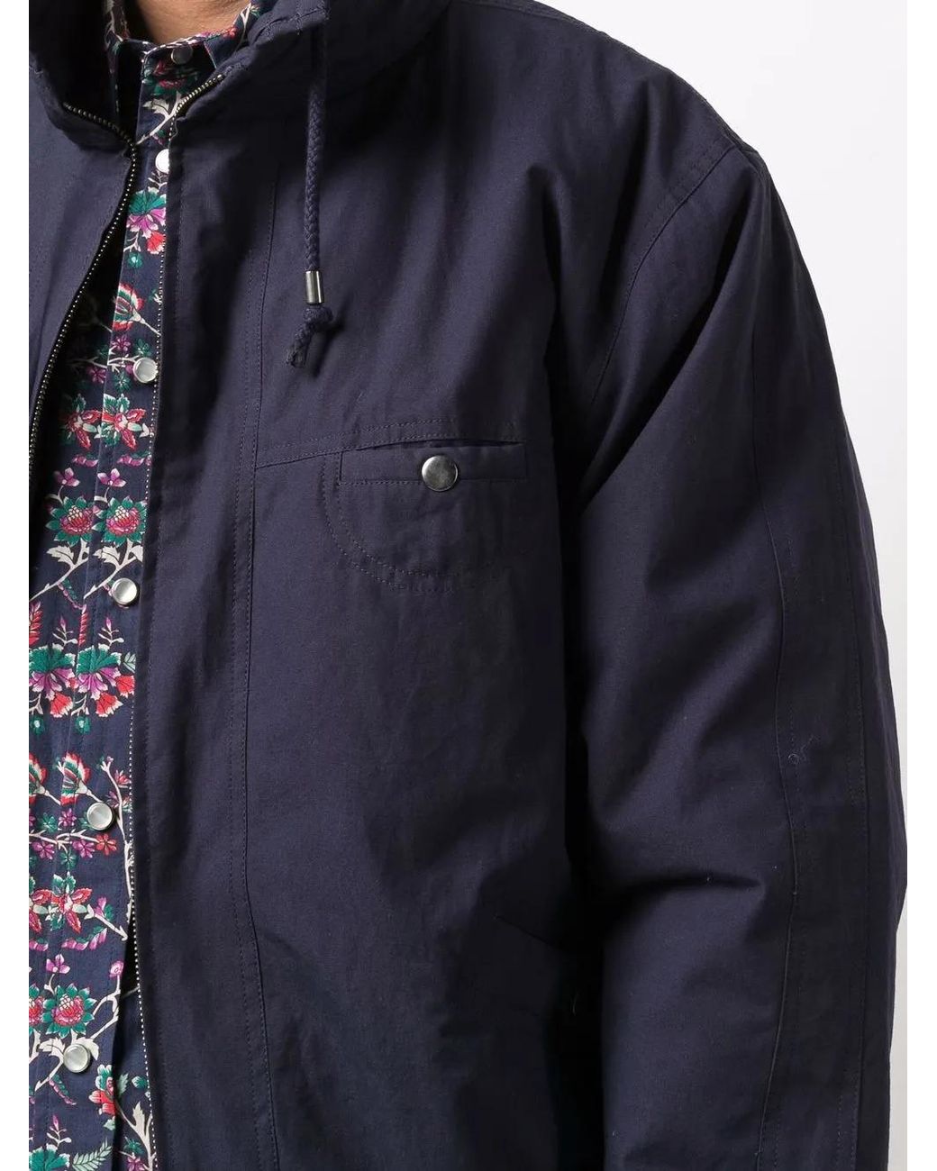Isabel Marant Blue High-Neck Zip-Up Jacket for men