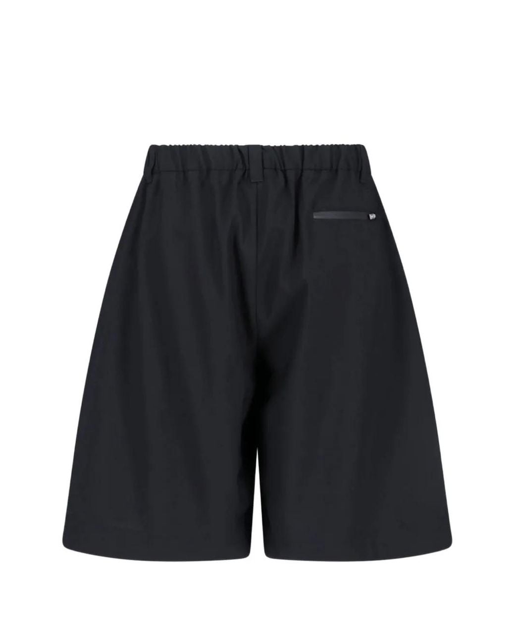 Laminar Black Elasticated Wool Blend Shorts for men