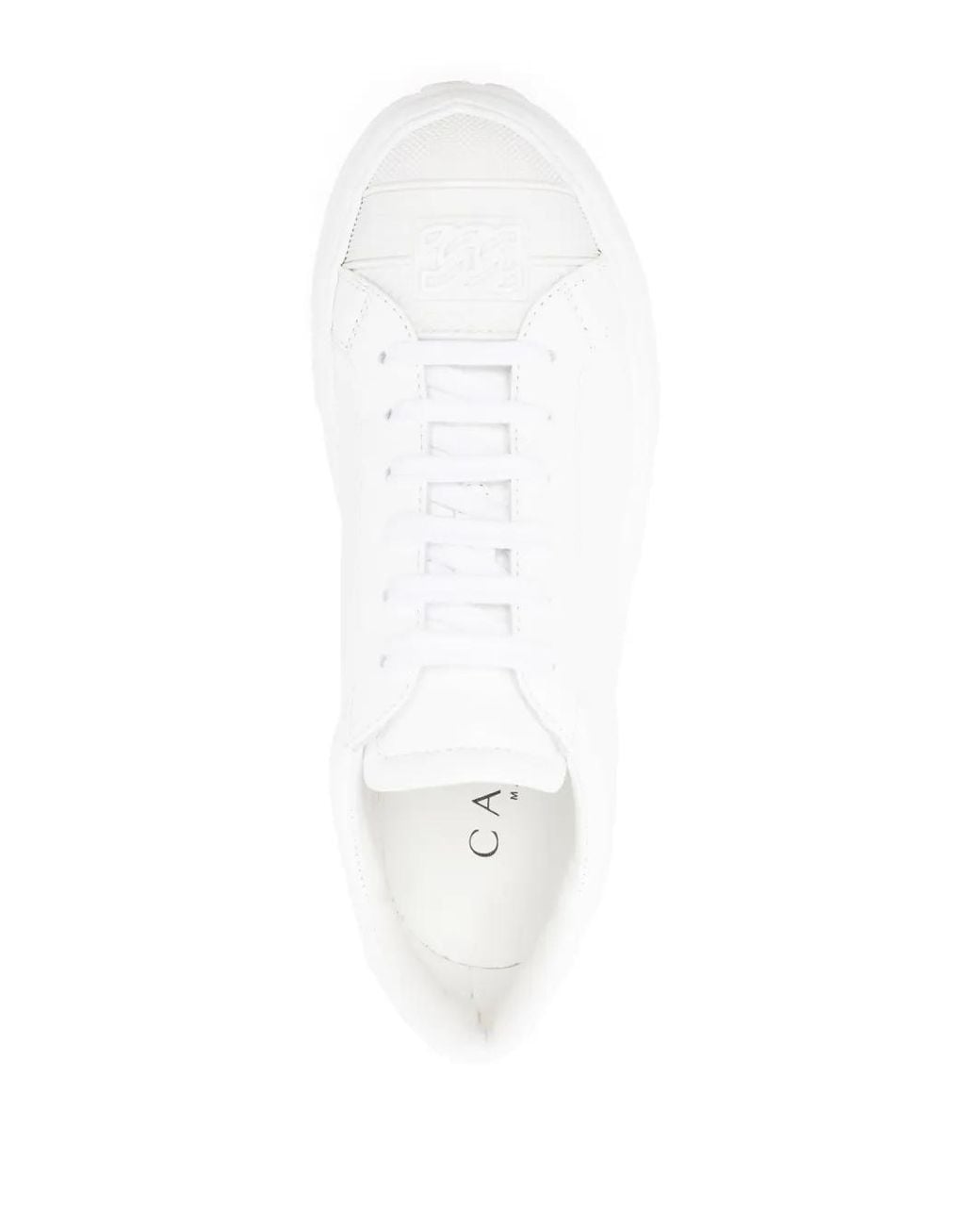 Casadei White Logo-Patch Low-Top Sneakers