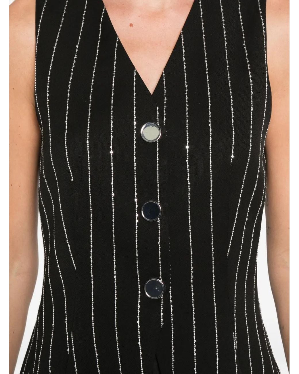 Sandro Black Striped Waistcoat